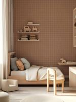 Quadrillage behang LILIPINSO donkerbruin - thumbnail