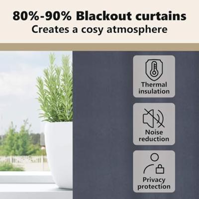 VidaXL Zwart-out gordijnen met ringen 2 pcs antraciet 245 x 140 cm