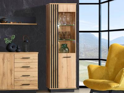 Kolomkast LAVIDA 1 deur artisan eik met led Kolomkast LAVIDA 1 deur artisan eik met led