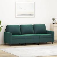 Driezitsbank 180 cm fluweel donkergroen - thumbnail