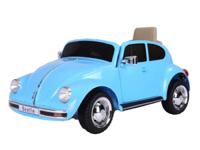 Volkswagen Beetle Oldtimer, 12 volt kinderauto met rubberen banden en meer! - thumbnail