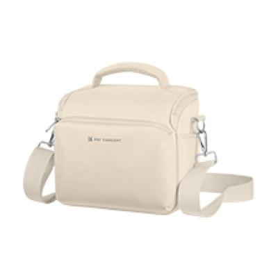 K&F Concept camera sling bag crème met verstelbare schouderriem en compacte opbergruimte