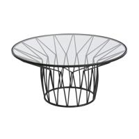 Hoofdtafel Home ESPRIT Metaal Kristal 85 x 85 x 39 cm - thumbnail