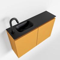 MONDIAZ TURE 80cm toiletmeubel ocher. EDEN wastafel urban links 1 kraangat - thumbnail