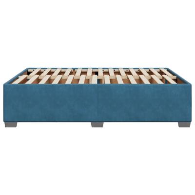 Bedframe fluweel blauw 140x190 cm