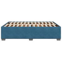 Bedframe fluweel blauw 140x190 cm - thumbnail