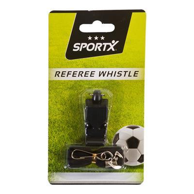 SportX Kunststoffen Scheidsrechterfluitje met Koord Blauw