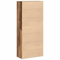 Hoge Kast Oud Hout 80x35x180 cm Bewerkt Hout - thumbnail