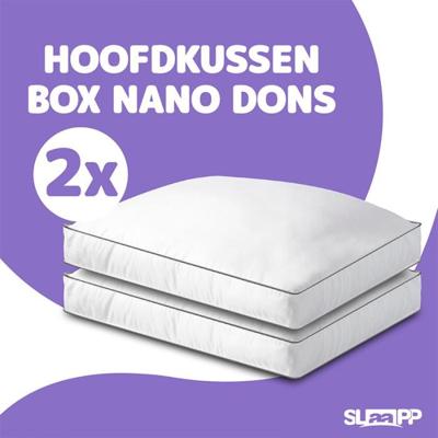 SLAAPP - Hoofdkussen Box Dons - 50x60x10cm - 2-Pack SLAAPP - Hoofdkussen Box Dons - 50x60x10cm - 2-Pack