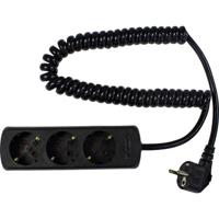 AS Schwabe 11432 Stekkerdoos Zwart Randaarde stekker 1 stuk(s) - thumbnail