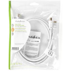 Coax- / CAT6-Combinatiekabel | Met Connectoren | 1,5 m