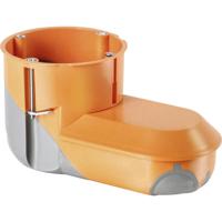 Hollewand inbouwdoos met extra ruimte oranje luchtdicht - thumbnail