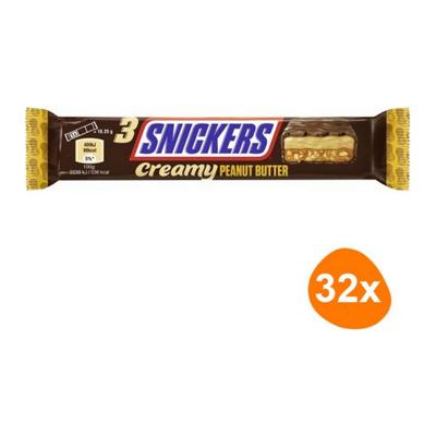 Snickers - Chocoladereep Creamy Peanut Butter (Trio) - 32 Repen