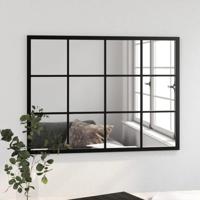 VidaXL Wandspiegel 80x60 cm metaal zwart - thumbnail