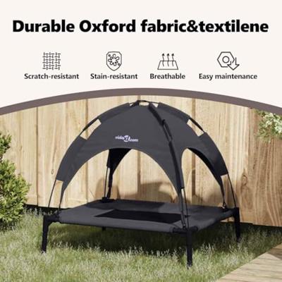 VidaXL Hondenbed zwart 76 x 62 x 70,5 cm staal