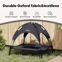 VidaXL Hondenbed zwart 76 x 62 x 70,5 cm staal - thumbnail