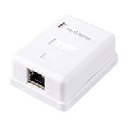 Renkforce Netwerkadapter Opbouw (op muur) CAT 6 1 poort Wit - thumbnail