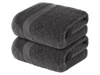 LIVARNO home 2 handdoeken 50 x 100 cm (Donkergrijs) - thumbnail