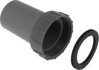 Aansluitstuk 2-delig - ABS PVC verlijmbaar - Kunststof - 1-1/2 x 40mm - thumbnail