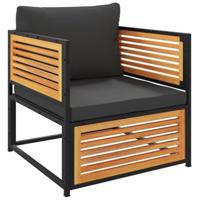 Tuinstoel met kussens massief acaciahout - thumbnail