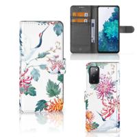 Samsung Galaxy S20 FE | Telefoonhoesje | Met pasjeshouder | Bird Flowers - thumbnail