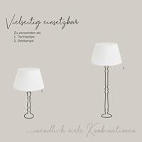 Light & Living Drum Lampenkap Polycotton - Wit - 45x35x25cm - thumbnail