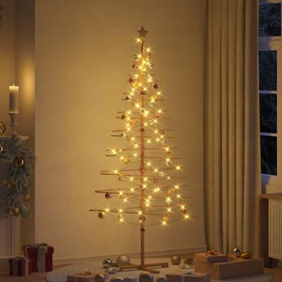 Houten kerstboom met standaard Bruin 210 cm Bamboe Houten kerstboom met standaard Bruin 210 cm Bamboe