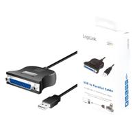 LogiLink USB 1.1 Aansluitkabel [1x USB 1.1 stekker A - 1x D-sub bus 25-polig] UA0054 1.50 m - thumbnail