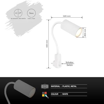 Globo Witte lampRobby stopcontact - 57911DPW
