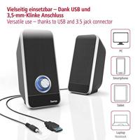 PC-luidsprekers Hama 00173133 Zwart 6 W 4 W - thumbnail