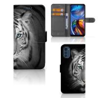 Motorola Moto E32 | Moto E32s | Telefoonhoesje | Met pasjeshouder | Tijger - thumbnail