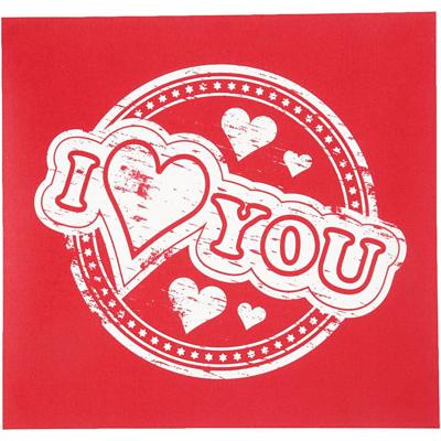 Screen stencil, I love you, vel 20x22 cm, 1 vel