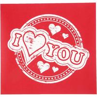 Screen stencil, I love you, vel 20x22 cm, 1 vel - thumbnail