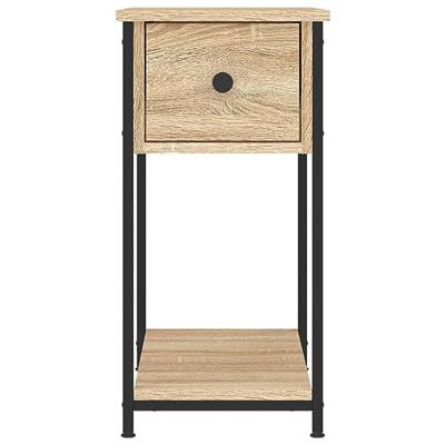 Nachtkastjes 2 st 30x60x60 cm bewerkt hout sonoma eikenkleurig
