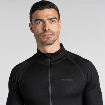 Craghoppers CEU001 Expert Merino Half Zip Long Sleeved Baselayer II - Black - M