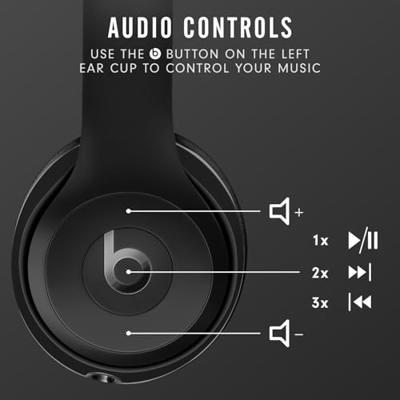 Beats by Dr. Dre MX432ZM/A Solo3 Wireless on-ear-koptelefoon, Apple W1-koptelefoonchip, Class 1 Bluetooth, 40 uur luisteren, Zwart, Eén Maat