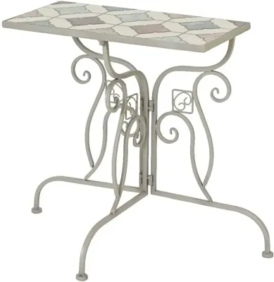 Outdoor Living by Decoris balkontafel marrakech 29x58cm lichtgrijs