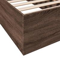 Bedframe bewerkt hout bruin eikenkleur 100x200 cm - thumbnail
