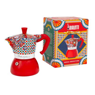 Italiaanse Koffiepot Bialetti MOKA D&G Rood Roestvrij staal 4 Koppar Italiaanse Koffiepot Bialetti MOKA D&G Rood Roestvrij staal 4 Koppar