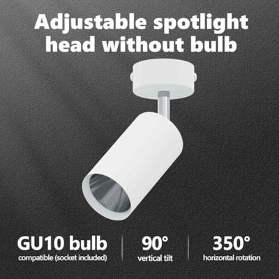 VidaXL Plafondspot met schijnwerpers wit 6 x 6 x 16 cm metaal