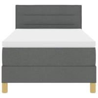 Boxspringbed met matras met matras Donkergrijs 90 x 200 cm Stof - thumbnail
