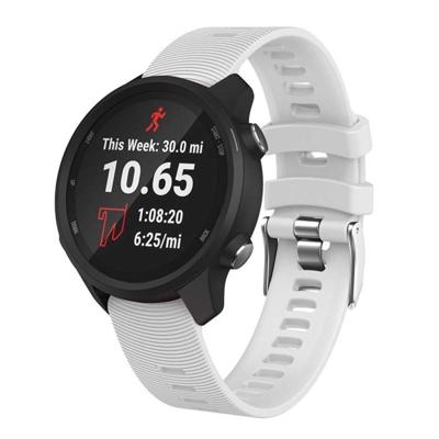 Smart Watch silicone polsband horlogeband voor Garmin Forerunner 245 (wit)