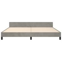 Bedframe zonder matras 200x200 cm fluweel lichtgrijs - thumbnail