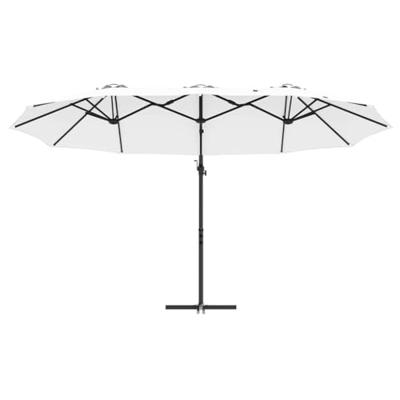 Tuin Cantilever Parasol Zand 372 x 198 x 243 cm