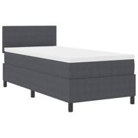 Boxspringbed met Matras & LED Donkergrijs 80x200 cm Corduroy Bekleding - thumbnail