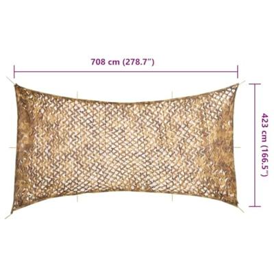 VidaXL Camouflagenet met opbergzak 708x423 cm zandkleurig VidaXL Camouflagenet met opbergzak 708x423 cm zandkleurig