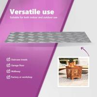 VidaXL Trap tread rechthoekig 4 pcs zilver 80 x 40 cm aluminium - thumbnail