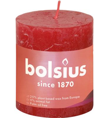 Stompkaars Delicate Red 80/68 rustiek Bolsius - Bolsius Stompkaars Delicate Red 80/68 rustiek Bolsius - Bolsius
