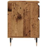 Nachtkastjes 2 st 40x35x50 cm bewerkt hout oud houtkleurig - thumbnail