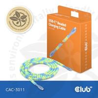 club3D CAC-3011 USB-C Adapter [1x USB-C stekker - 1x USB-C stekker] Blauw 2 m - thumbnail